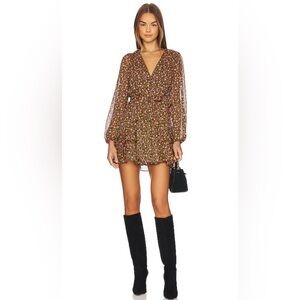 Revolve MINKPINK Amaya Dress Floral Long Sleeve Mini Dress